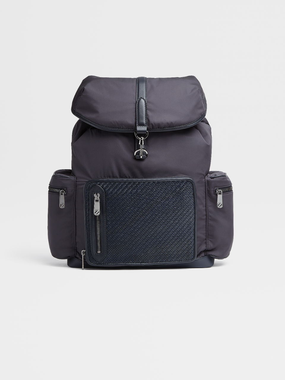 Dark Blue PELLETESSUTA™ and Nylon Special Backpack